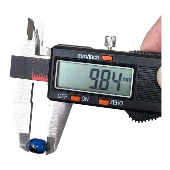 Artisan Piccasso Style Handmade Lampwork Glass Beads Artisan Crafted Blue Black - Picture 9 of 10